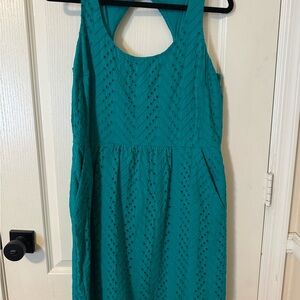 Elegant Teal Sleeveless Dress